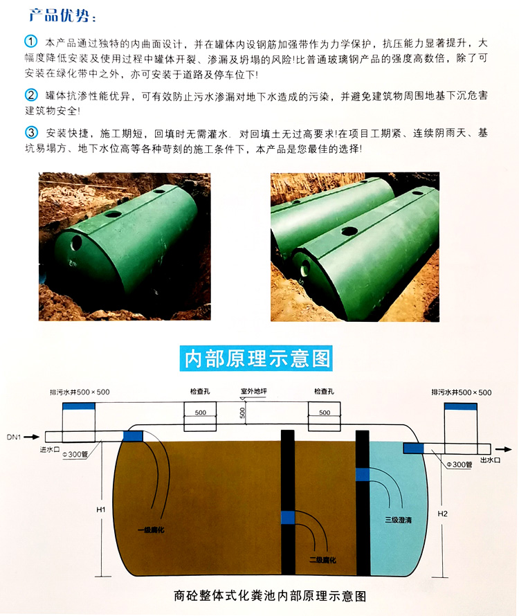 革吉玻璃钢化粪池